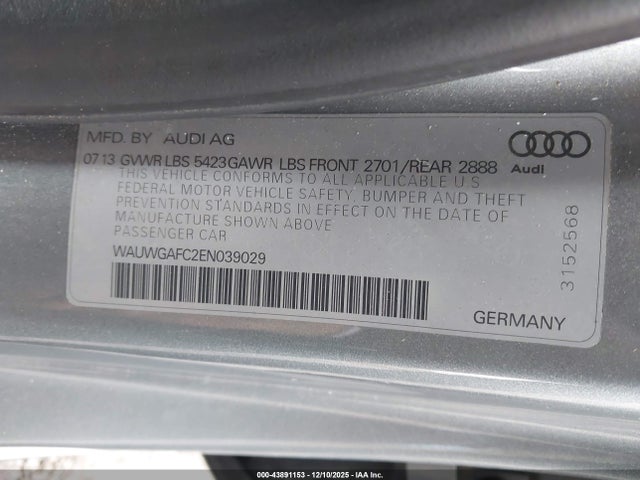 2014 AUDI A7 WAUWGAFC2EN039029 Photo 8