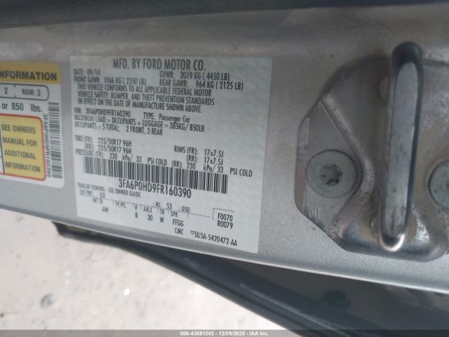 2015 FORD FUSION 3FA6P0HD9FR160390 Photo 8