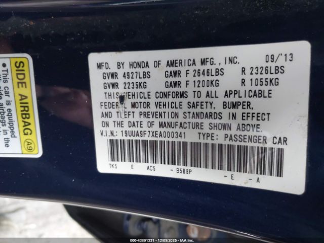 2014 ACURA TL 19UUA9F7XEA000341 Photo 8