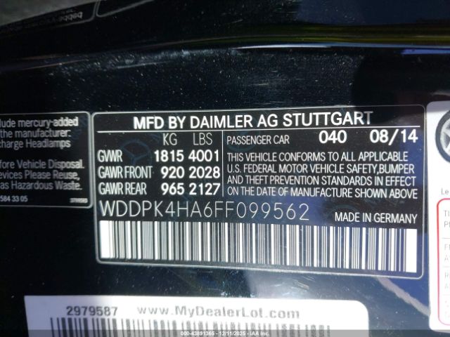 2015 MERCEDES-BENZ SLK 250 WDDPK4HA6FF099562 Photo 8