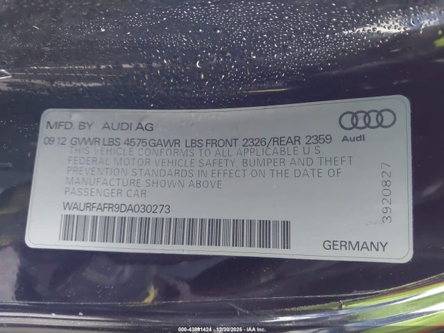 2013 AUDI A5 WAURFAFR9DA030273 Photo 8