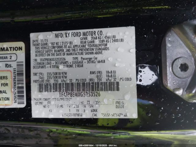 2016 FORD MUSTANG 1FATP8EMXG5253526 Photo 8