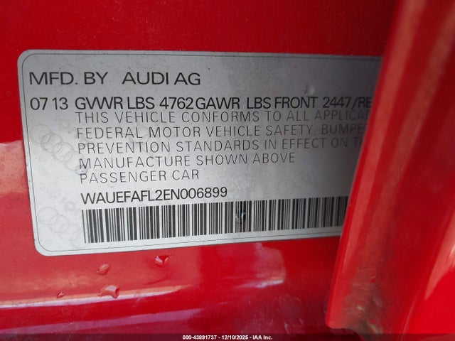 2014 AUDI A4 WAUEFAFL2EN006899 Photo 8