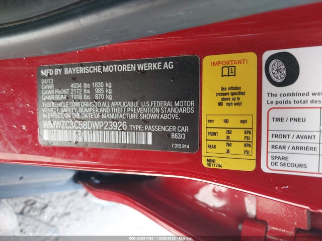 2013 MINI COUNTRYMAN WMWZC3C58DWP23926 Photo 8