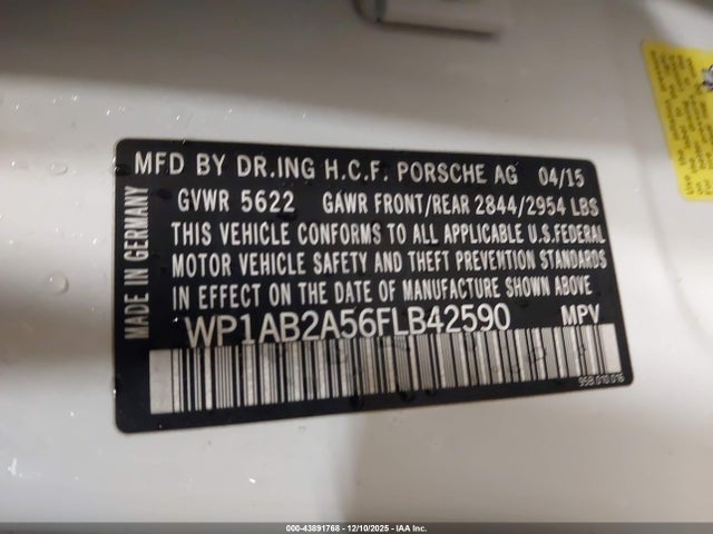 2015 PORSCHE MACAN WP1AB2A56FLB42590 Photo 8