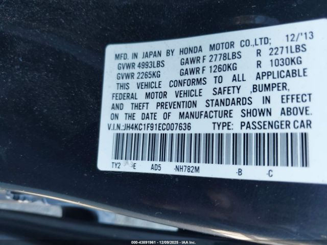 2014 ACURA RLX JH4KC1F91EC007636 Photo 8