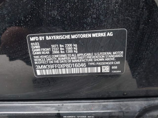 2023 BMW 3 SERIES 3MW39FF0XP8D16046 Photo 8