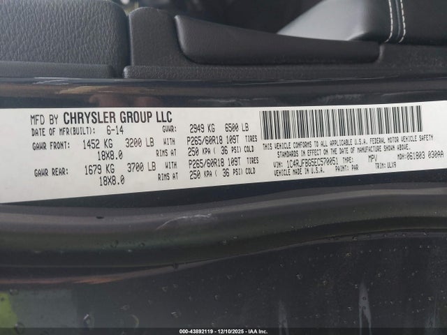2014 JEEP GRAND CHEROKEE 1C4RJFBG5EC570051 Photo 8
