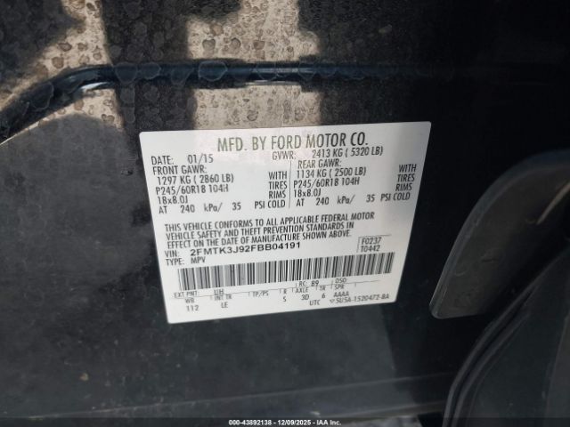 2015 FORD EDGE 2FMTK3J92FBB04191 Photo 8