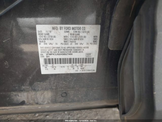 2019 FORD EDGE 2FMPK3J9XKBB27486 Photo 8