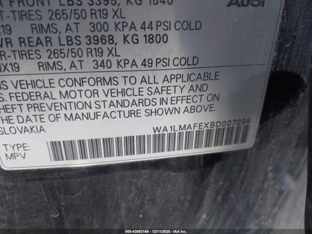 2011 AUDI Q7 WA1LMAFEXBD007098 Photo 8