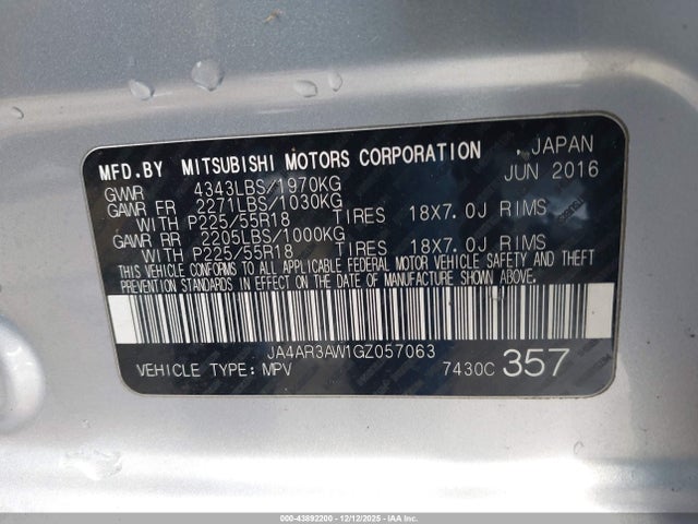2016 MITSUBISHI OUTLANDER SPORT JA4AR3AW1GZ057063 Photo 8