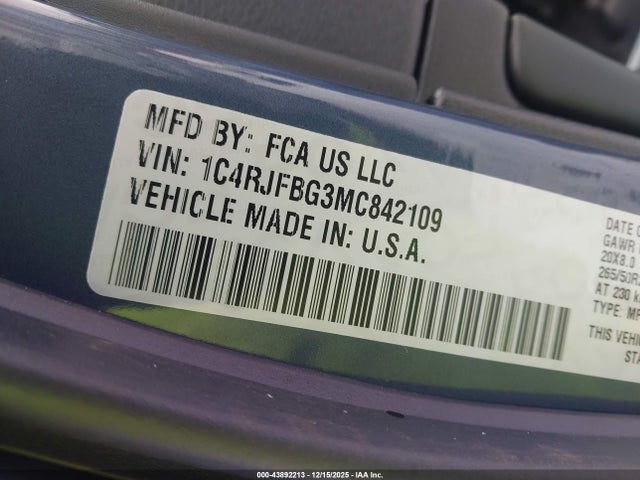 2021 JEEP GRAND CHEROKEE 1C4RJFBG3MC842109 Photo 8