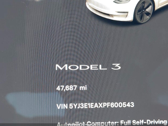 Aukcja sprzedaży 2023 Tesla Model 3 Rear-wheel Drive, vin: 5YJ3E1EAXPF600543, numer aukcji: 43892250