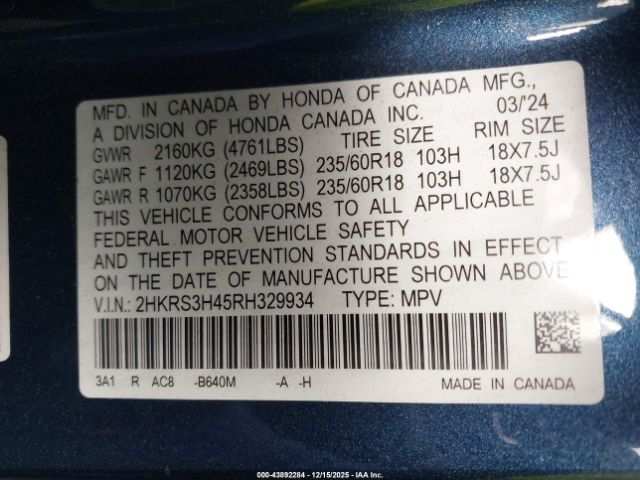 2024 HONDA CR-V 2HKRS3H45RH329934 Photo 8