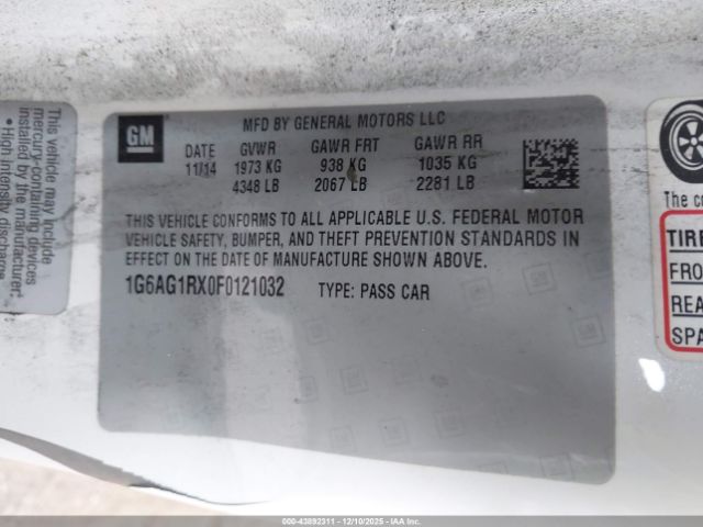 2015 CADILLAC ATS 1G6AG1RX0F0121032 Photo 8