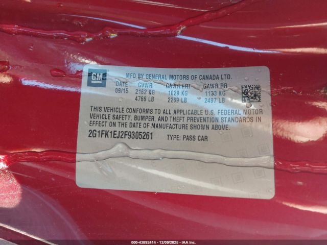 2015 CHEVROLET CAMARO 2G1FK1EJ2F9305261 Photo 8