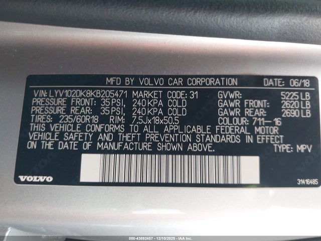2019 VOLVO XC60 LYV102DK8KB205471 Photo 8