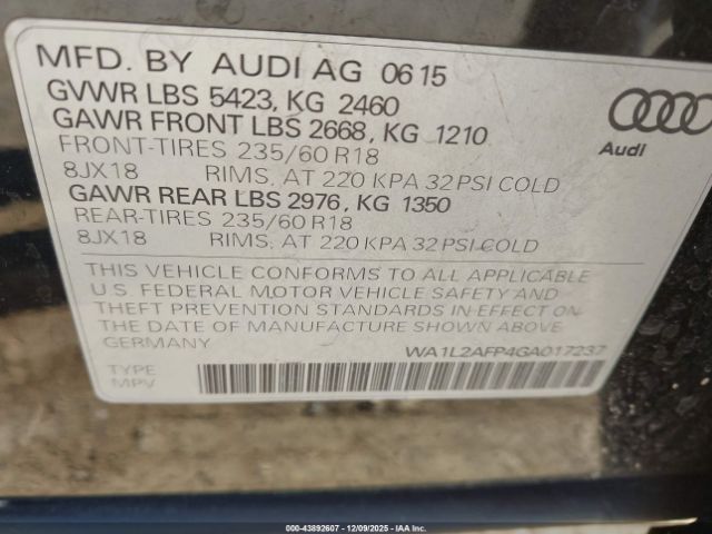 2016 AUDI Q5 WA1L2AFP4GA017237 Photo 8