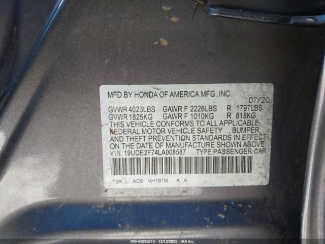 2020 ACURA ILX 19UDE2F74LA008587 Photo 8