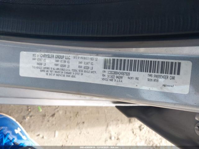 2013 CHRYSLER 200 1C3CCBBB4DN587928 Photo 8