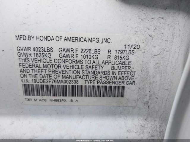2021 ACURA ILX 19UDE2F76MA002338 Photo 8