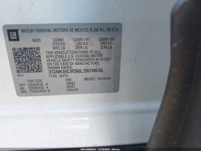 Chevrolet Blazer Fwd 2lt 2020 3GNKBCRS6LS678636 Image 9