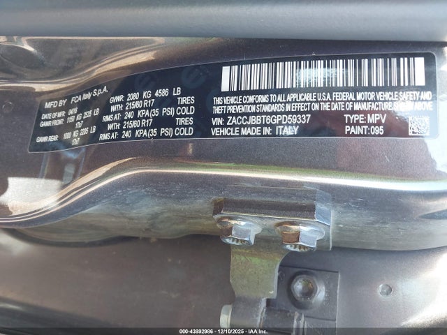 Jeep Renegade Latitude 2016 ZACCJBBT6GPD59337 Image 9
