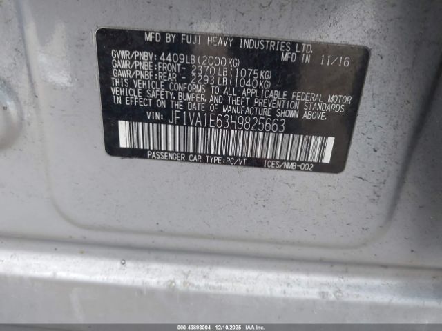 2017 SUBARU WRX JF1VA1E63H9825663 Photo 8