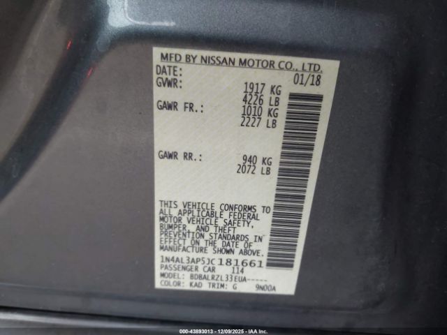 2018 NISSAN ALTIMA 1N4AL3AP5JC181661 Photo 8