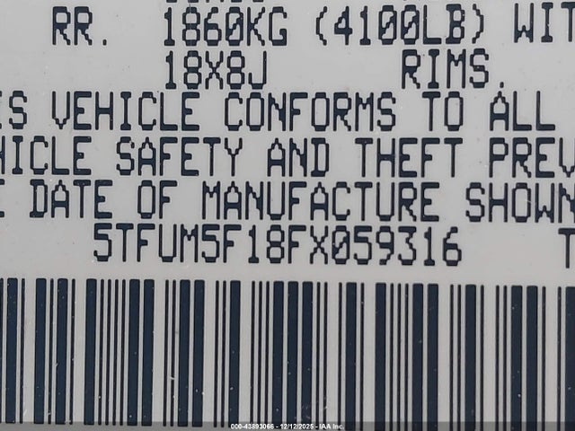 Toyota TUNDRA DOU 2015 5TFUM5F18FX059316 Image 19