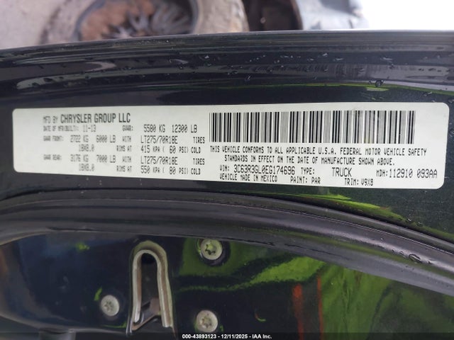 RAM 3500 Tradesman 2014 3C63R3GL0EG174696 Image 8