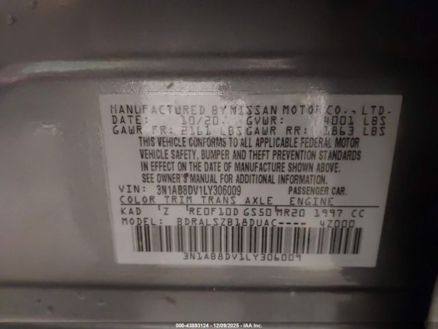 2020 NISSAN SENTRA 3N1AB8DV1LY306009 Photo 8
