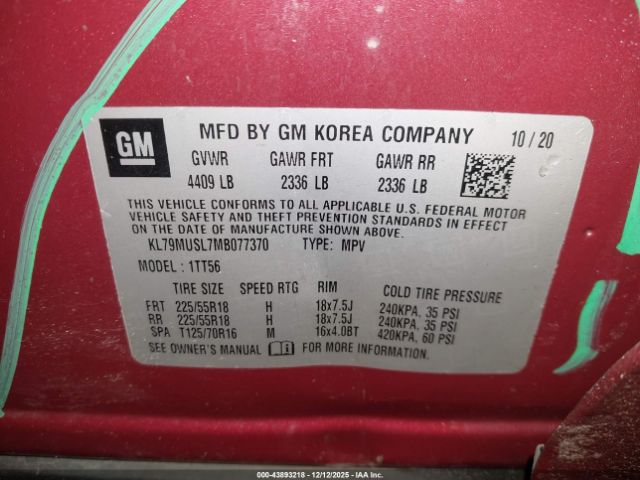 2021 CHEVROLET TRAILBLAZER KL79MUSL7MB077370 Photo 8