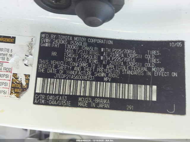 2006 TOYOTA HIGHLANDER JTEDP21A560098737 Photo 8