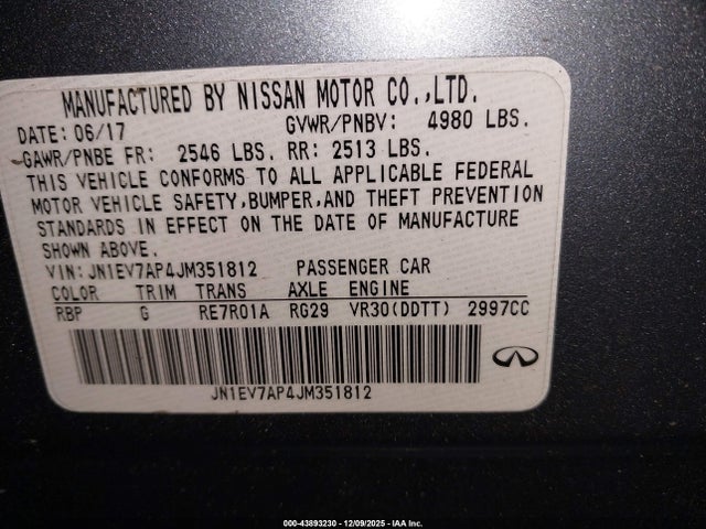 2018 INFINITI Q50 JN1EV7AP4JM351812 Photo 8