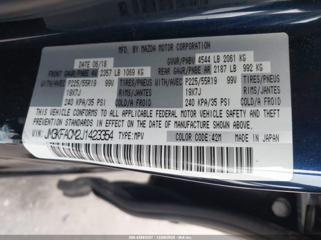 Mazda Cx-5 Touring 2018 JM3KFACM2J1423354 Image 9
