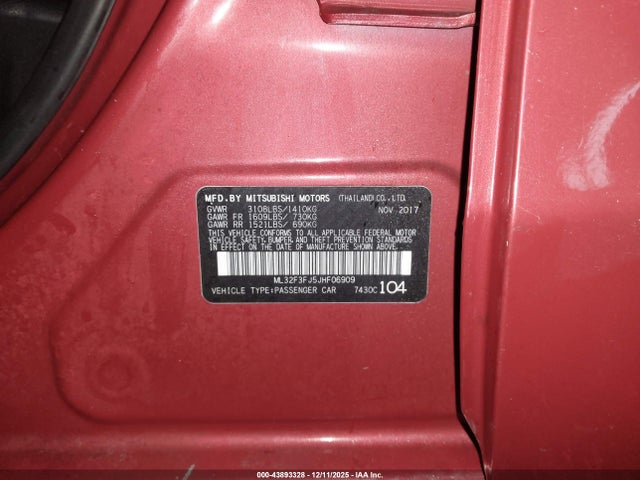 2018 MITSUBISHI MIRAGE G4 ML32F3FJ5JHF06909 Photo 8