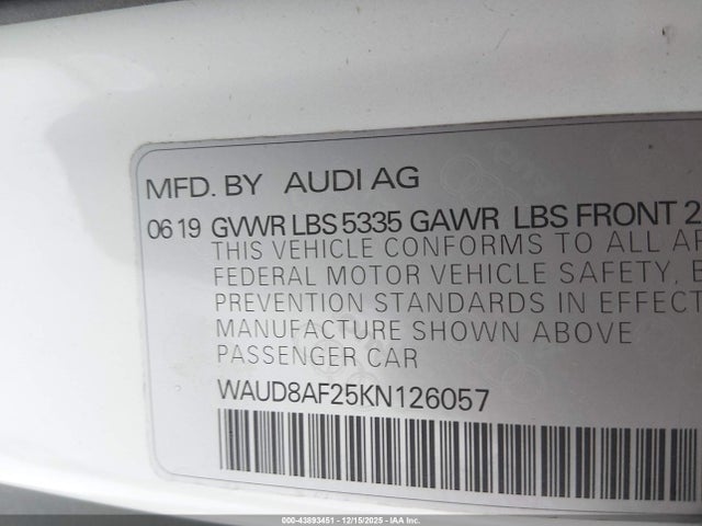 2019 AUDI A6 WAUD8AF25KN126057 Photo 8