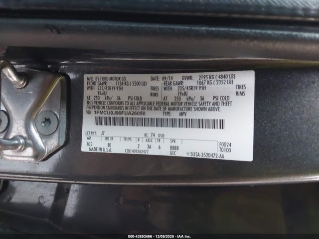 2015 FORD ESCAPE 1FMCU9J90FUA26050 Photo 8