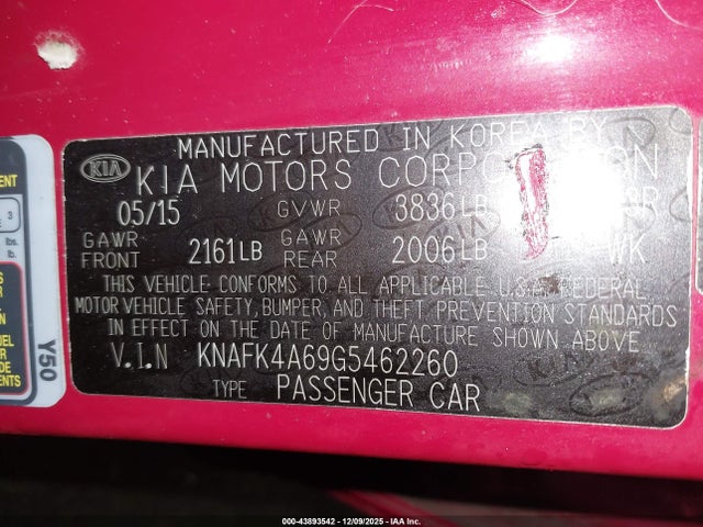 2016 KIA FORTE KNAFK4A69G5462260 Photo 8