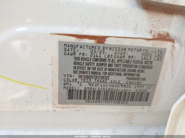 Nissan SENTRA SV 2025 3N1AB8CV2SY338323 Image 9