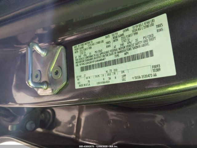2015 FORD ESCAPE 1FMCU0G91FUA44947 Photo 8
