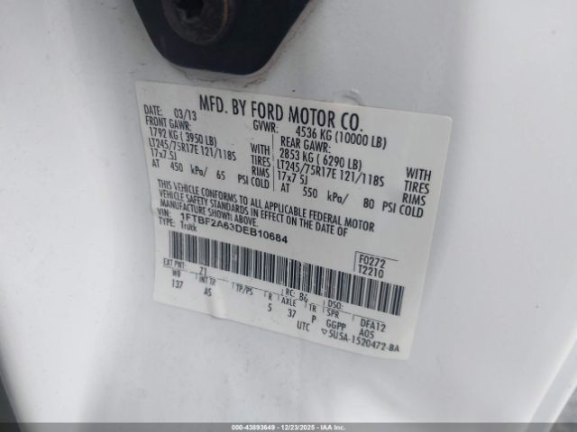 2013 FORD F-250 1FTBF2A63DEB10684 Photo 8