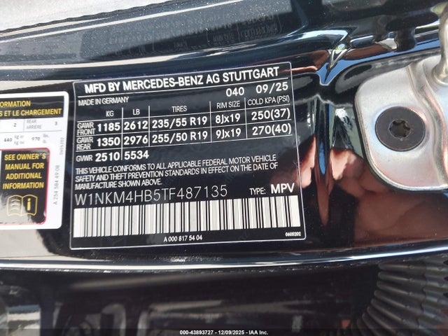 Aukcja sprzedaży 2026 Mercedes-benz Glc 300, vin: W1NKM4HB5TF487135, numer aukcji: 43893727
