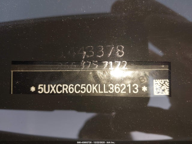 Aukcja sprzedaży 2019 Bmw X5 Xdrive40i, vin: 5UXCR6C50KLL36213, numer aukcji: 43893728