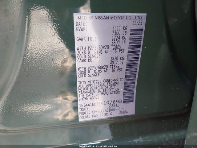 2024 NISSAN TITAN 1N6AA1ED5RN107898 Photo 8