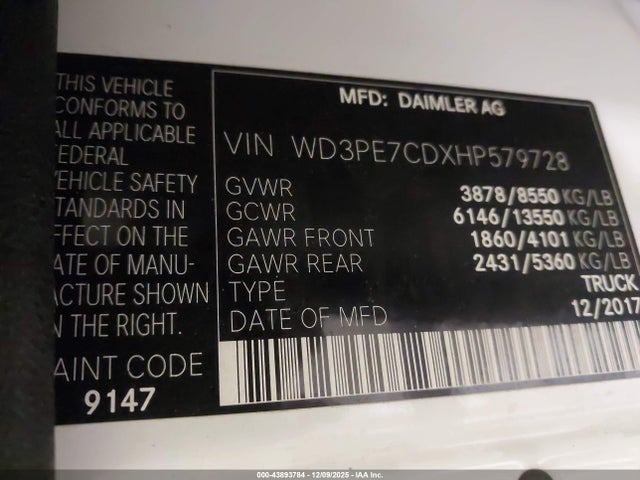 2017 MERCEDES-BENZ SPRINTER 2500 WD3PE7CDXHP579728 Photo 8