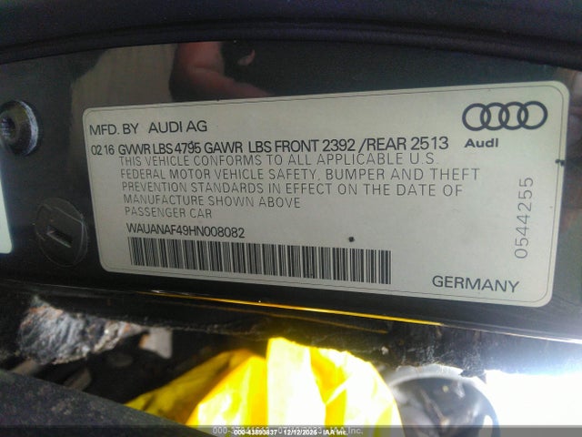 2017 AUDI A4 WAUANAF49HN008082 Photo 8