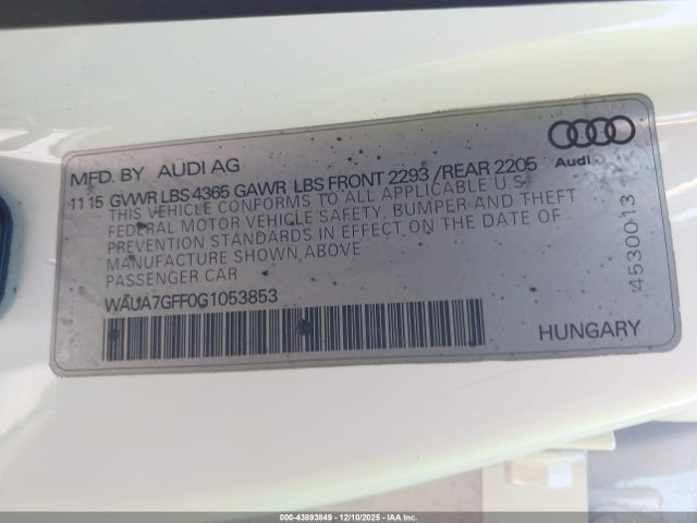 2016 AUDI A3 WAUA7GFF0G1053853 Photo 8